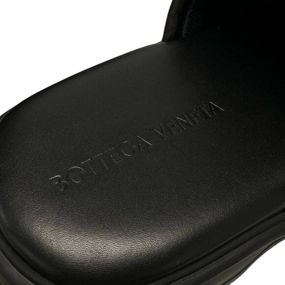 BOTTEGA VENETA - Black Chemical Fiber Leather Rubber Men's Sandals 607-080425 - Picture 8 of 12